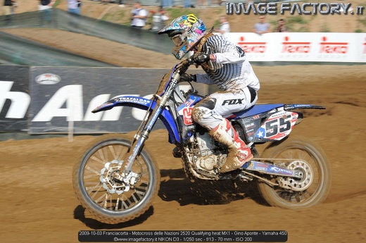 2009-10-03 Franciacorta - Motocross delle Nazioni 2520 Qualifying heat MX1 - Gino Aponte - Yamaha 450